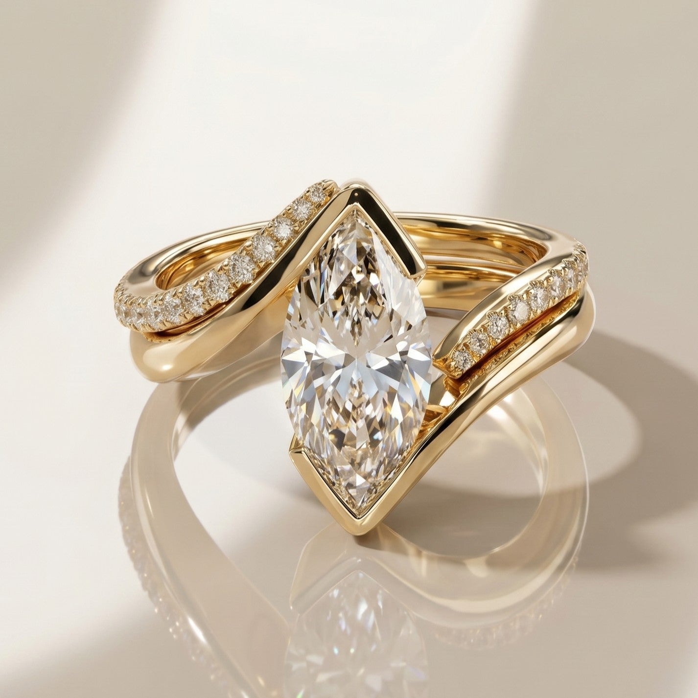1.0 CT Round Solitaire Moissanite Diamond Bridal Ring Set