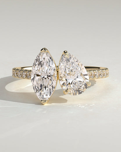 Round Halo, Pave & Split Shank Engagement Ring – 1.93 CT Lab Grown Diamond