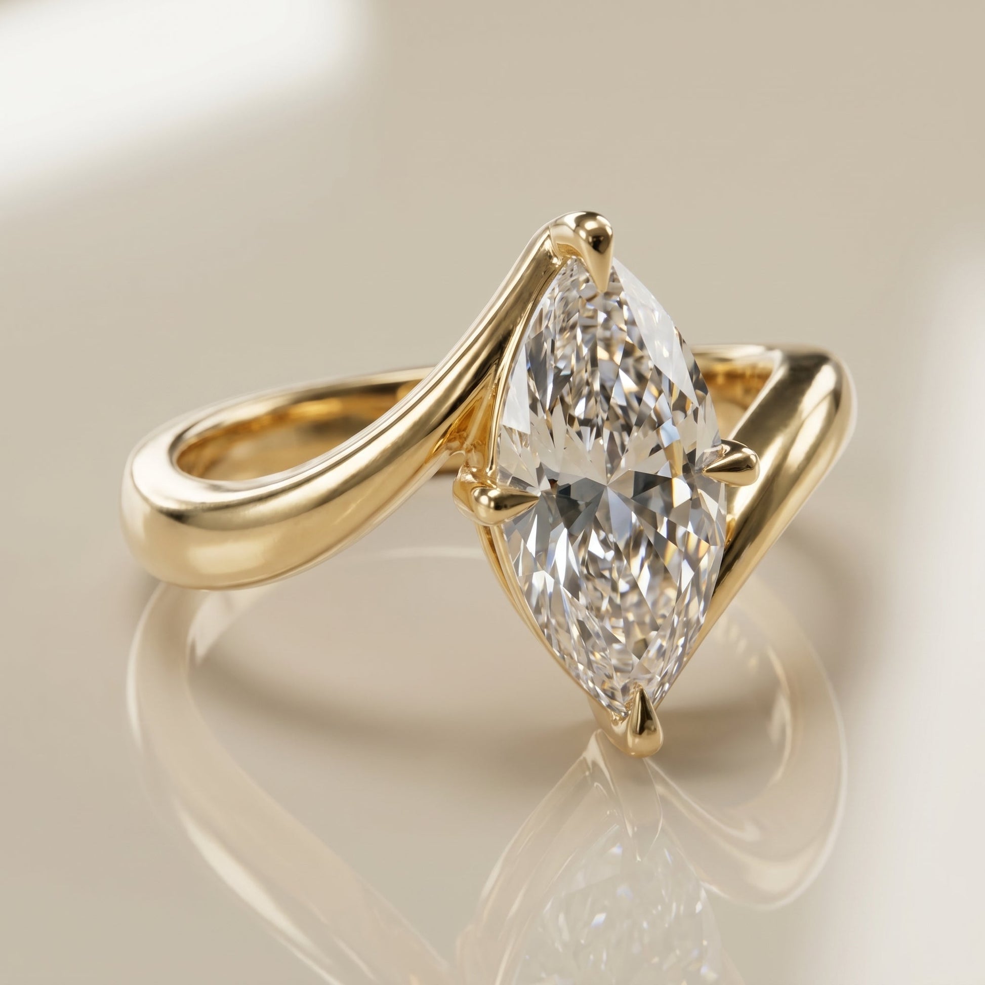 Oval Solitaire Engagement Ring – 2 CT Moissanite Diamond