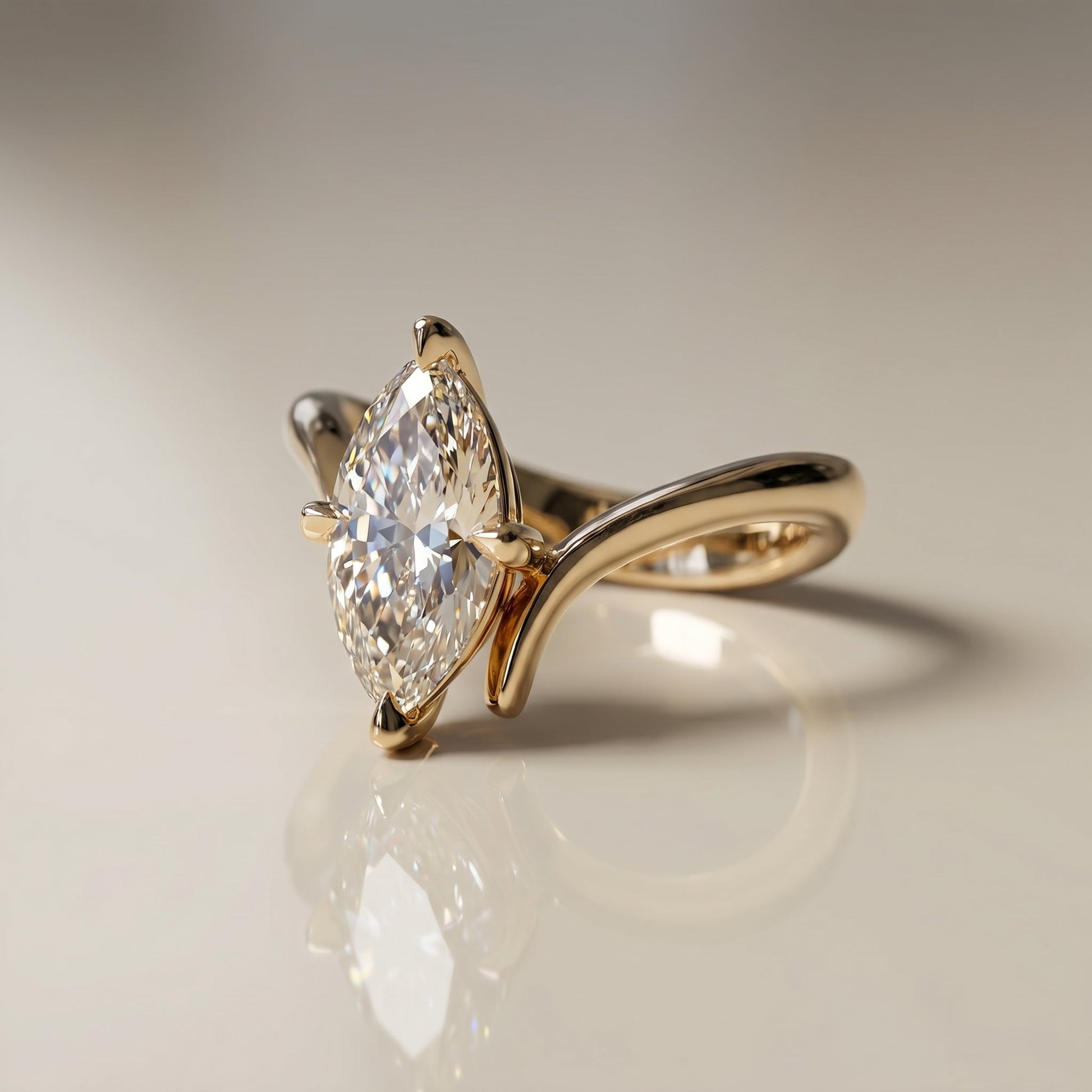 Oval Solitaire Engagement Ring – 2 CT Moissanite Diamond