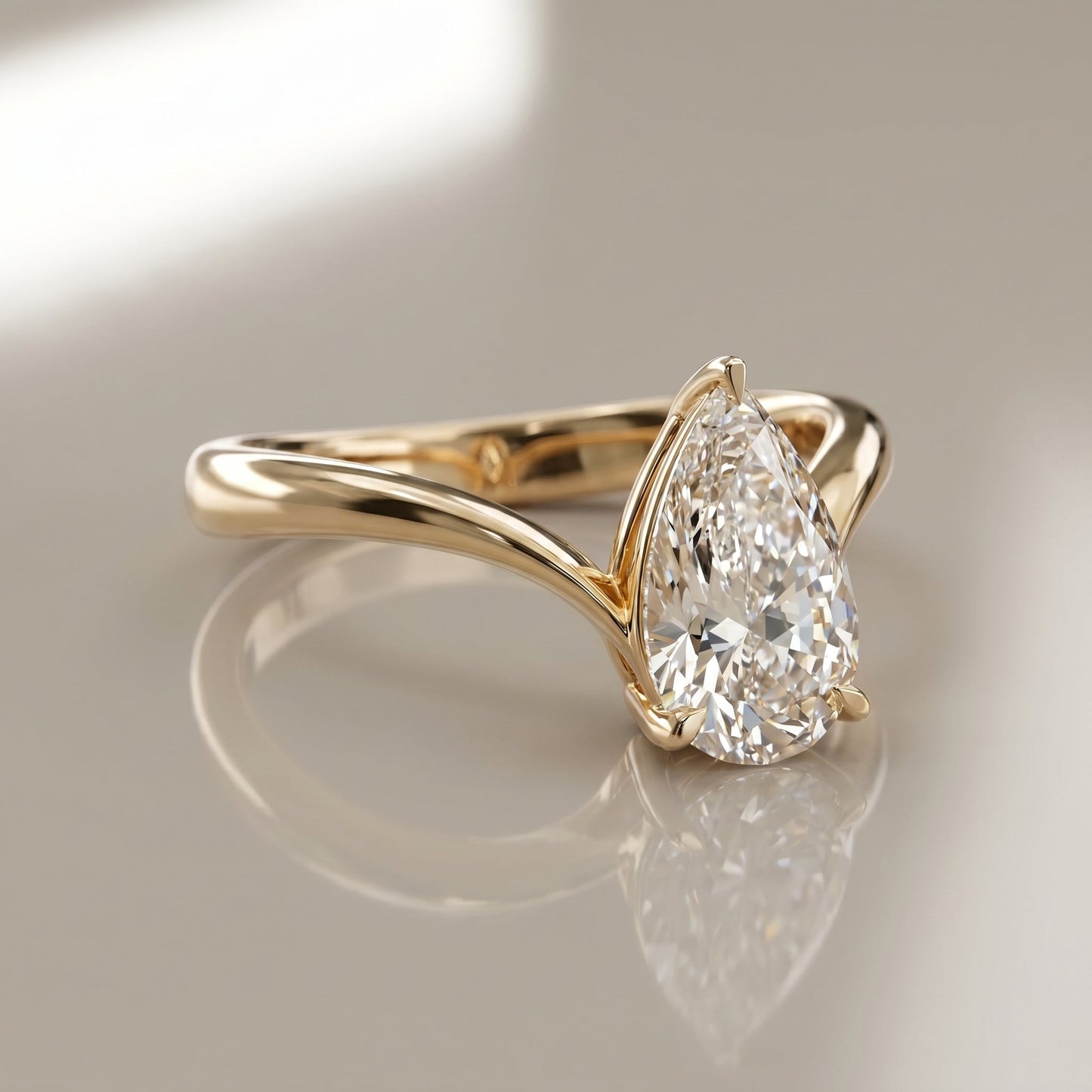 Oval Solitaire Engagement Ring – 2 CT Moissanite Diamond