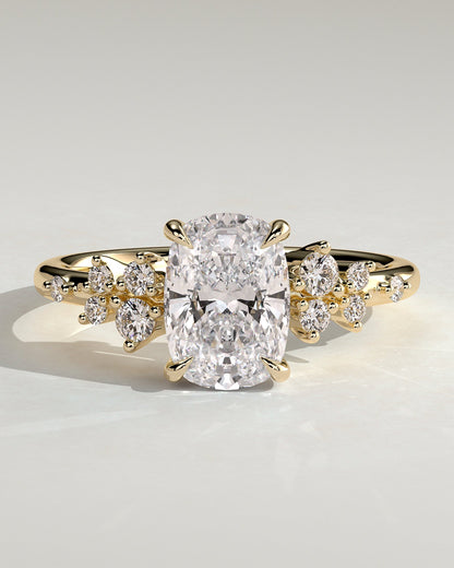 Round Halo, Pave & Split Shank Engagement Ring – 1.93 CT Lab Grown Diamond