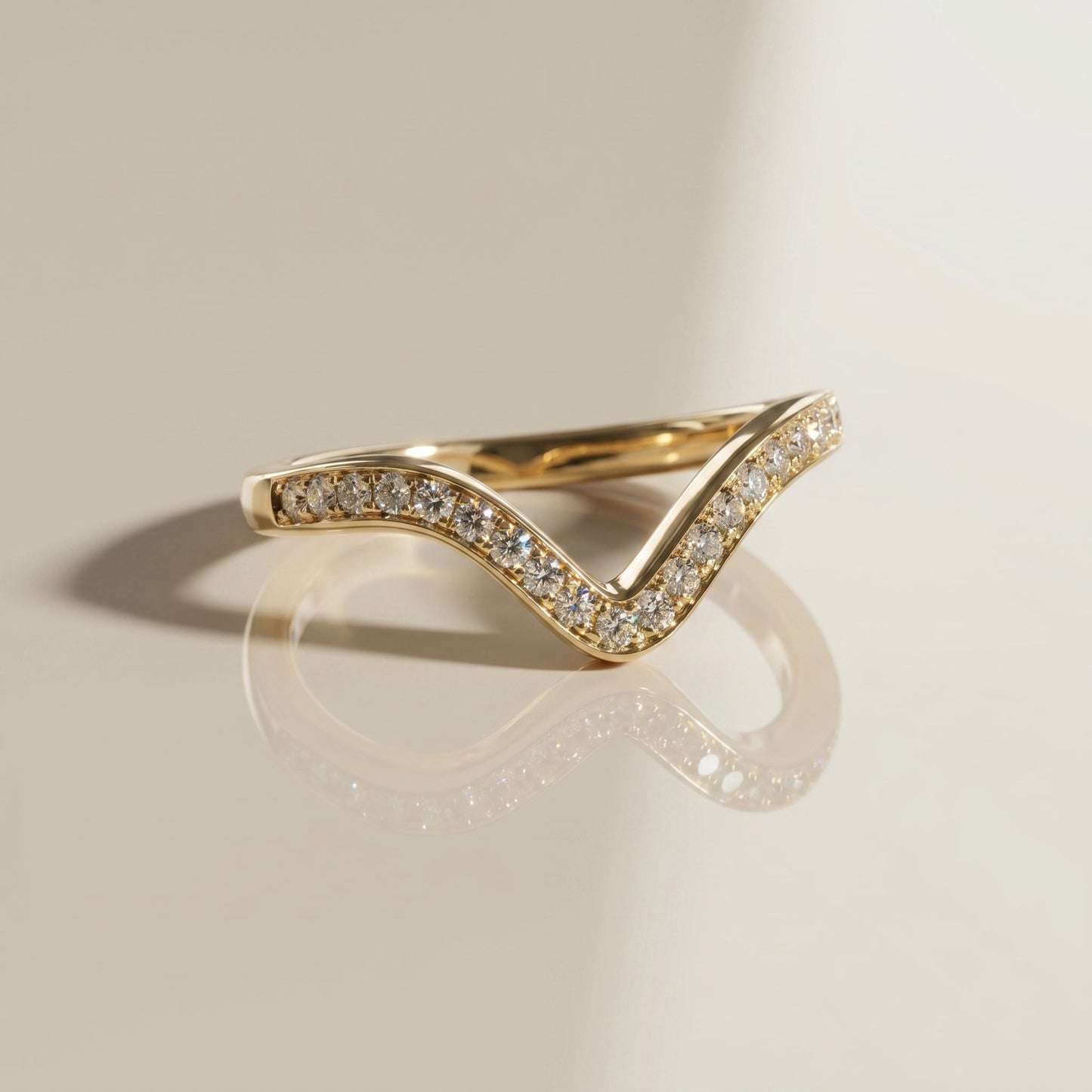 0.13 TCW Round Twisted Moissanite Wedding Band
