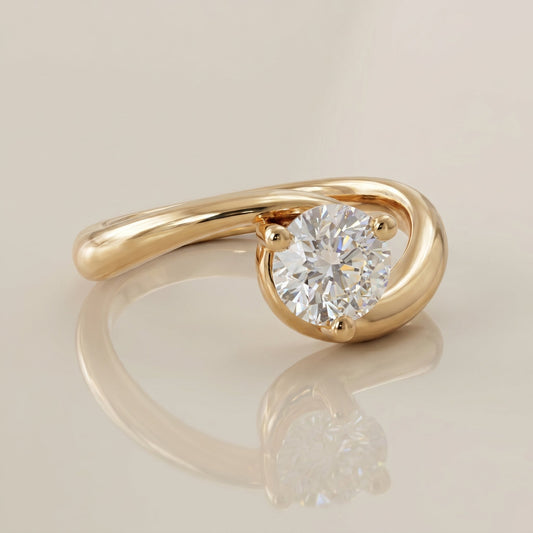 Oval Solitaire Engagement Ring – 2 CT Moissanite Diamond