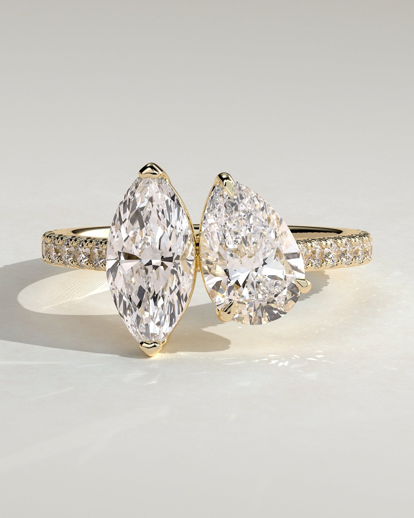 Round Halo, Pave & Split Shank Engagement Ring – 1.93 CT Lab Grown Diamond