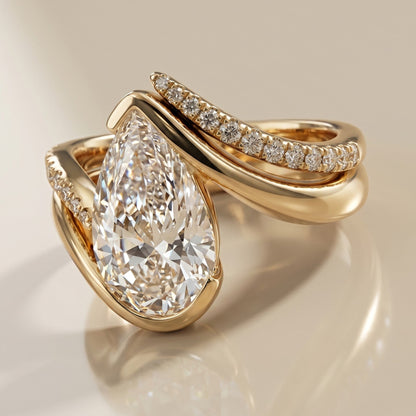 1.0 CT Round Solitaire Moissanite Diamond Bridal Ring Set