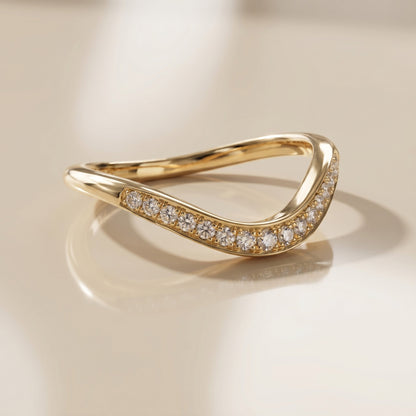 0.13 TCW Round Twisted Moissanite Wedding Band