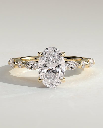 Round Halo, Pave & Split Shank Engagement Ring – 1.93 CT Lab Grown Diamond