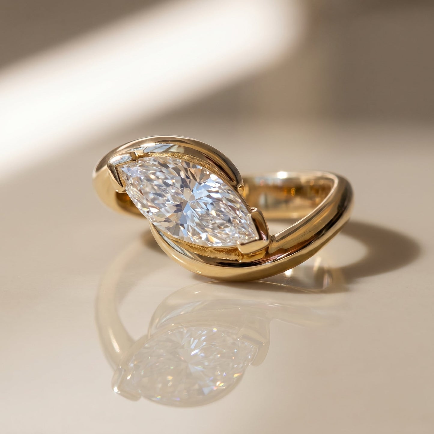 Oval Solitaire Engagement Ring – 2 CT Moissanite Diamond