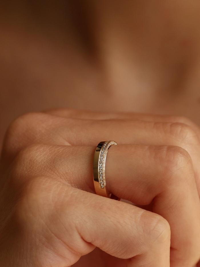 Marquise Cut Cluster Styled Lab Grown Wedding Band