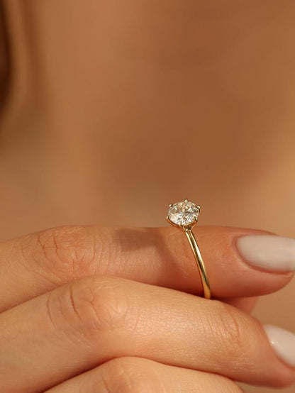 Marquise Cut Cluster Styled Lab Grown Diamond Engagement Ring