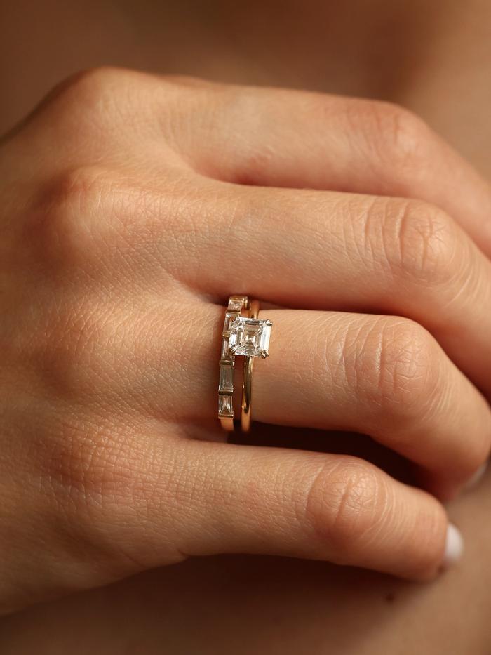 Marquise Cut Cluster Styled Lab Grown Diamond Engagement Ring