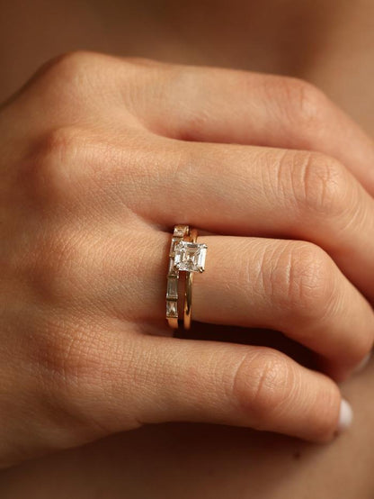 Marquise Cut Cluster Styled Lab Grown Diamond Engagement Ring