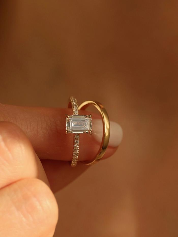 Marquise Cut Cluster Styled Lab Grown Diamond Engagement Ring