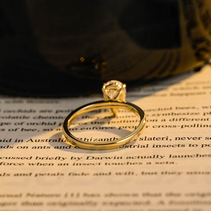 Stunning 3.0 CT Pear Moissanite Engagement Ring with Solitaire Design 7