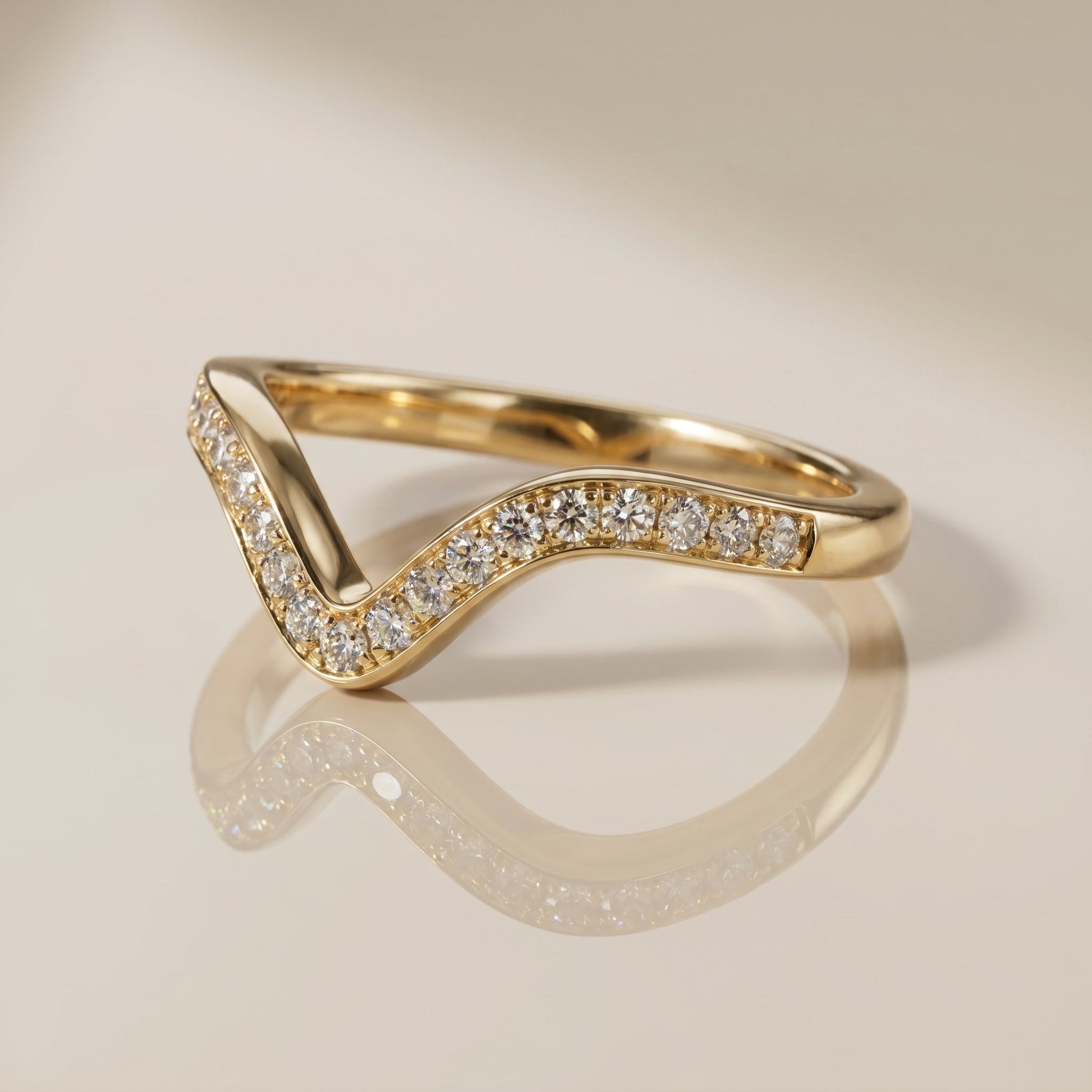 0.13 TCW Round Twisted Moissanite Wedding Band