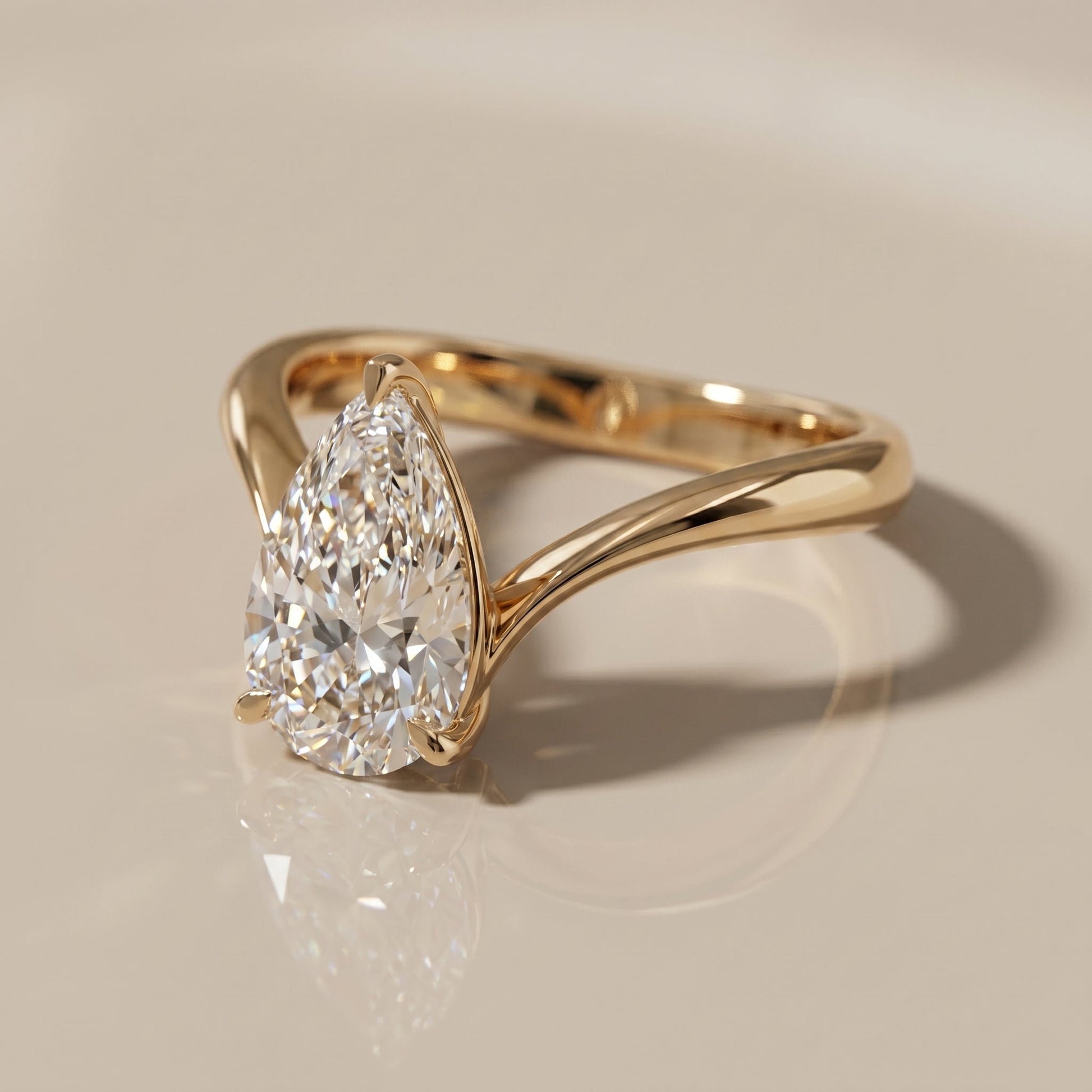 Oval Solitaire Engagement Ring – 2 CT Moissanite Diamond