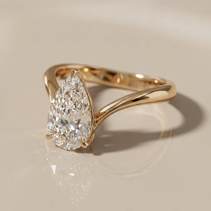 Oval Solitaire Engagement Ring – 2 CT Moissanite Diamond