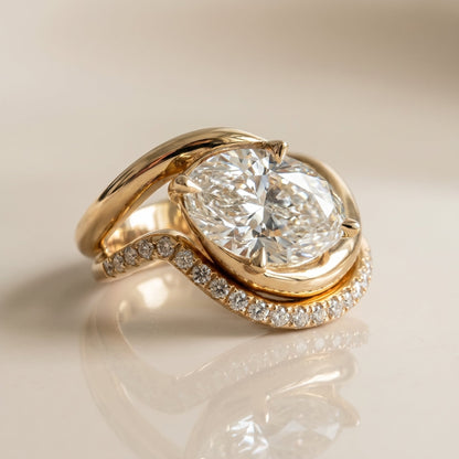 1.0 CT Round Solitaire Moissanite Diamond Bridal Ring Set