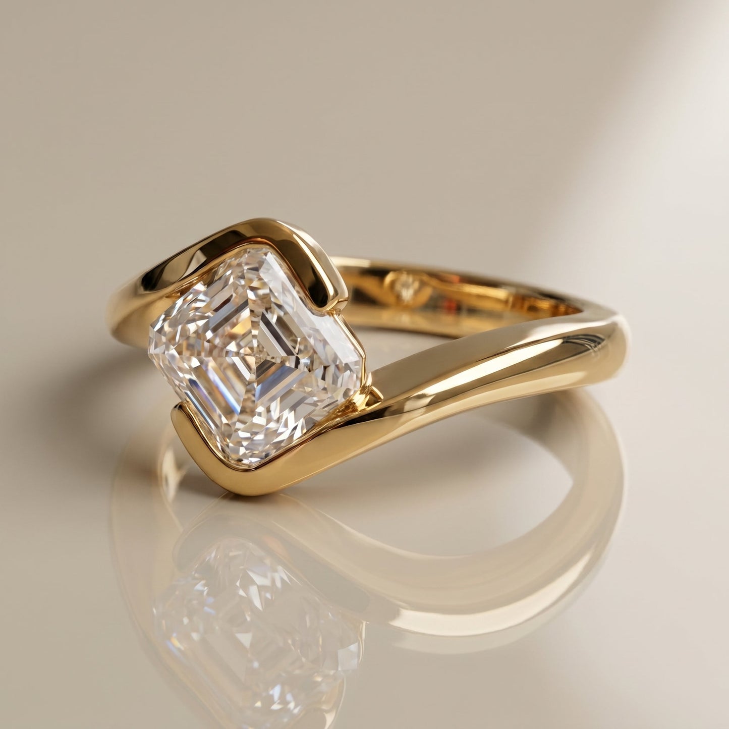 Oval Solitaire Engagement Ring – 2 CT Moissanite Diamond