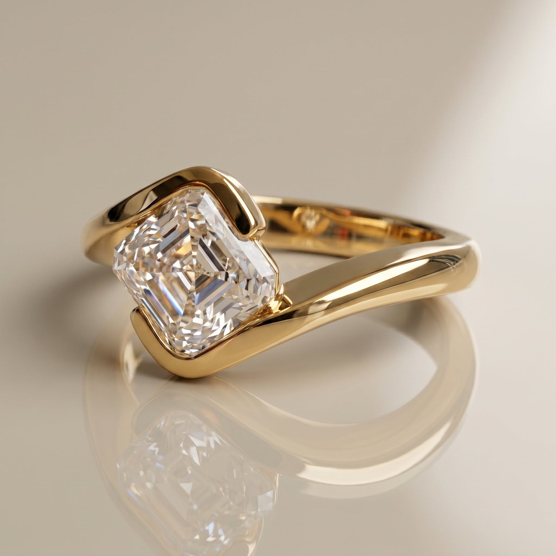 Oval Solitaire Engagement Ring – 2 CT Moissanite Diamond