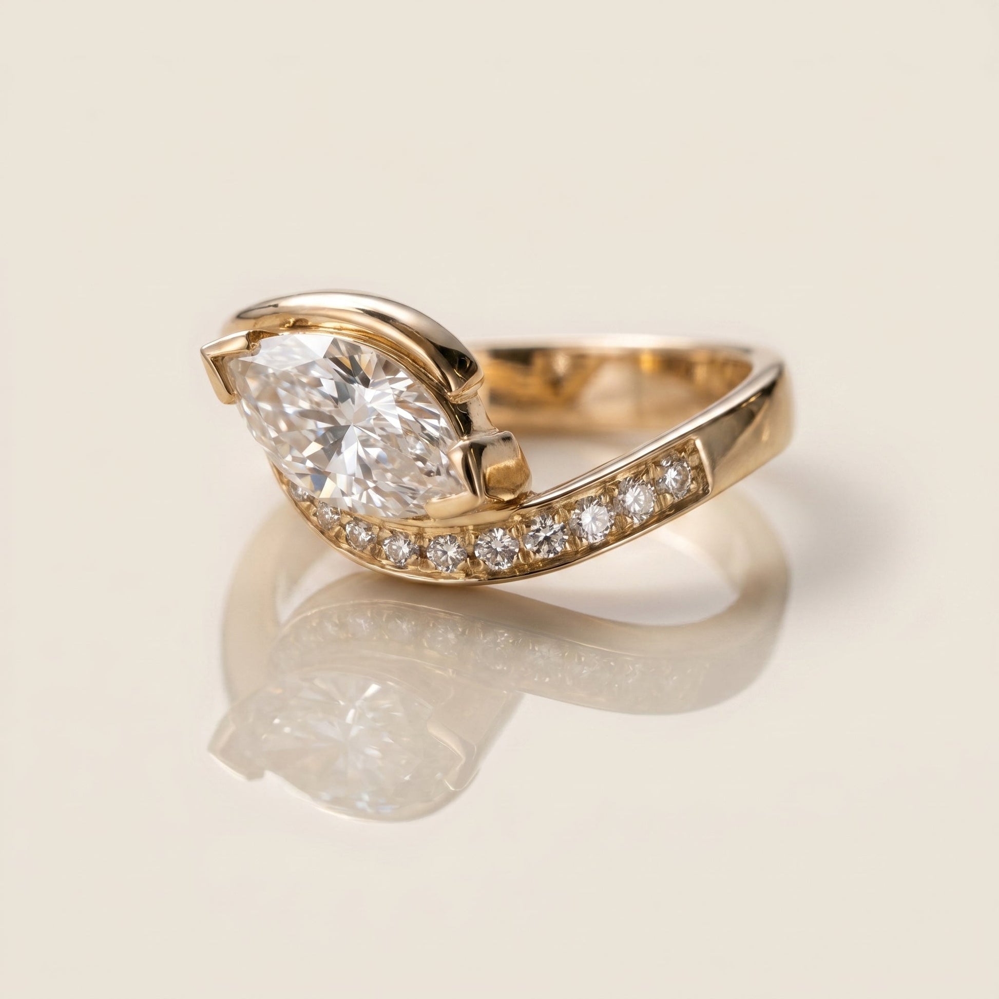 Oval Solitaire Engagement Ring – 2 CT Moissanite Diamond