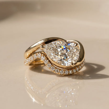 1.0 CT Round Solitaire Moissanite Diamond Bridal Ring Set