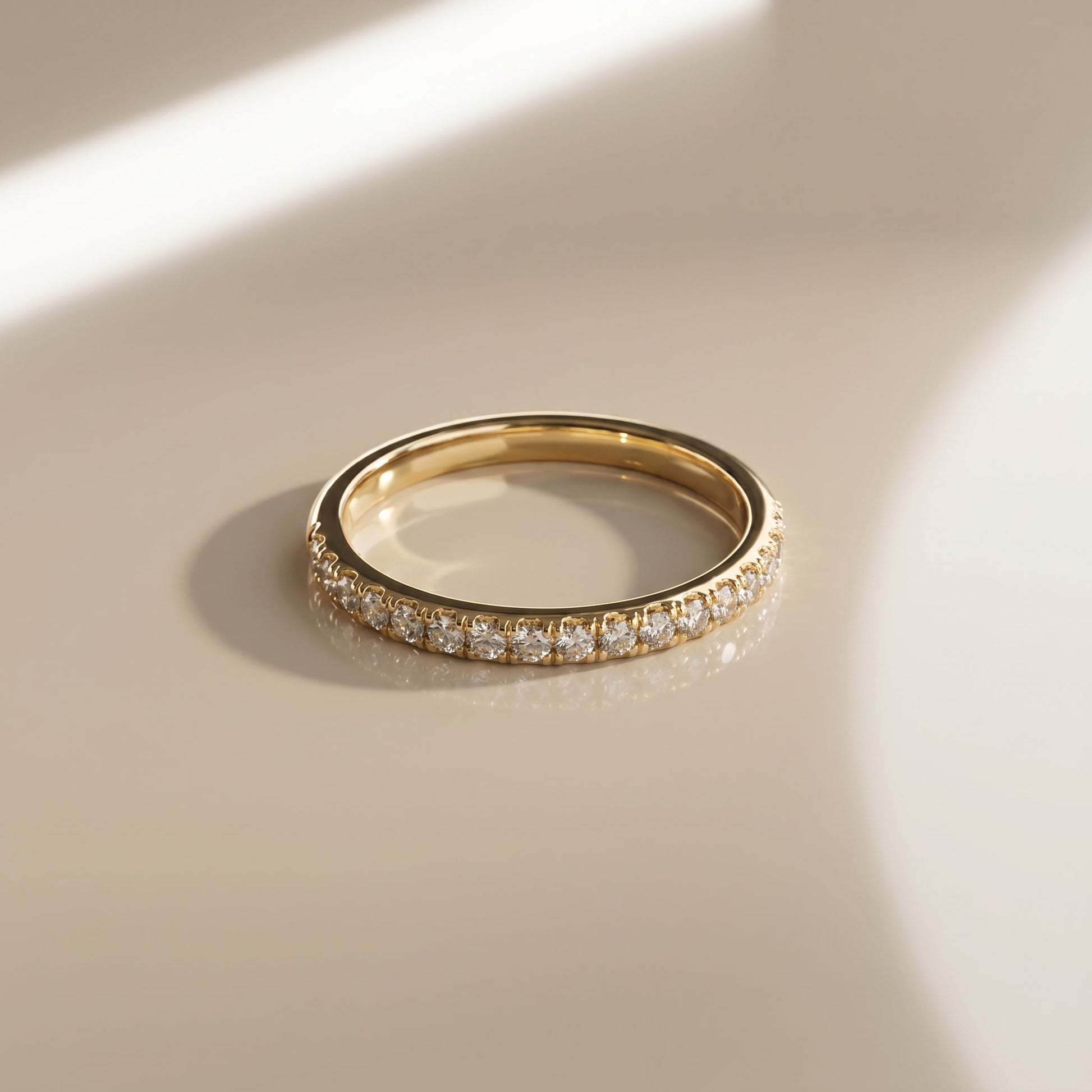 0.13 TCW Round Twisted Moissanite Wedding Band