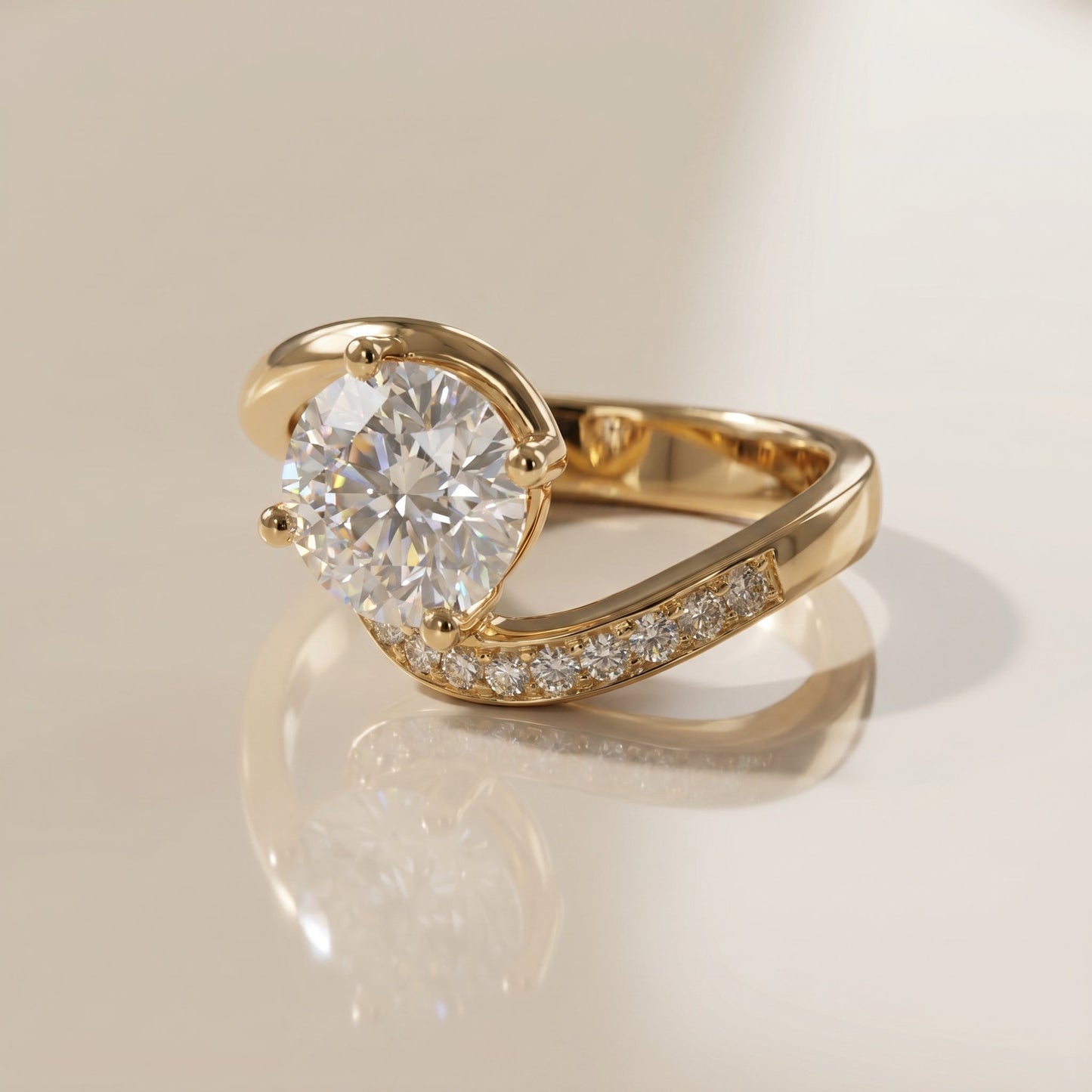 Oval Solitaire Engagement Ring – 2 CT Moissanite Diamond