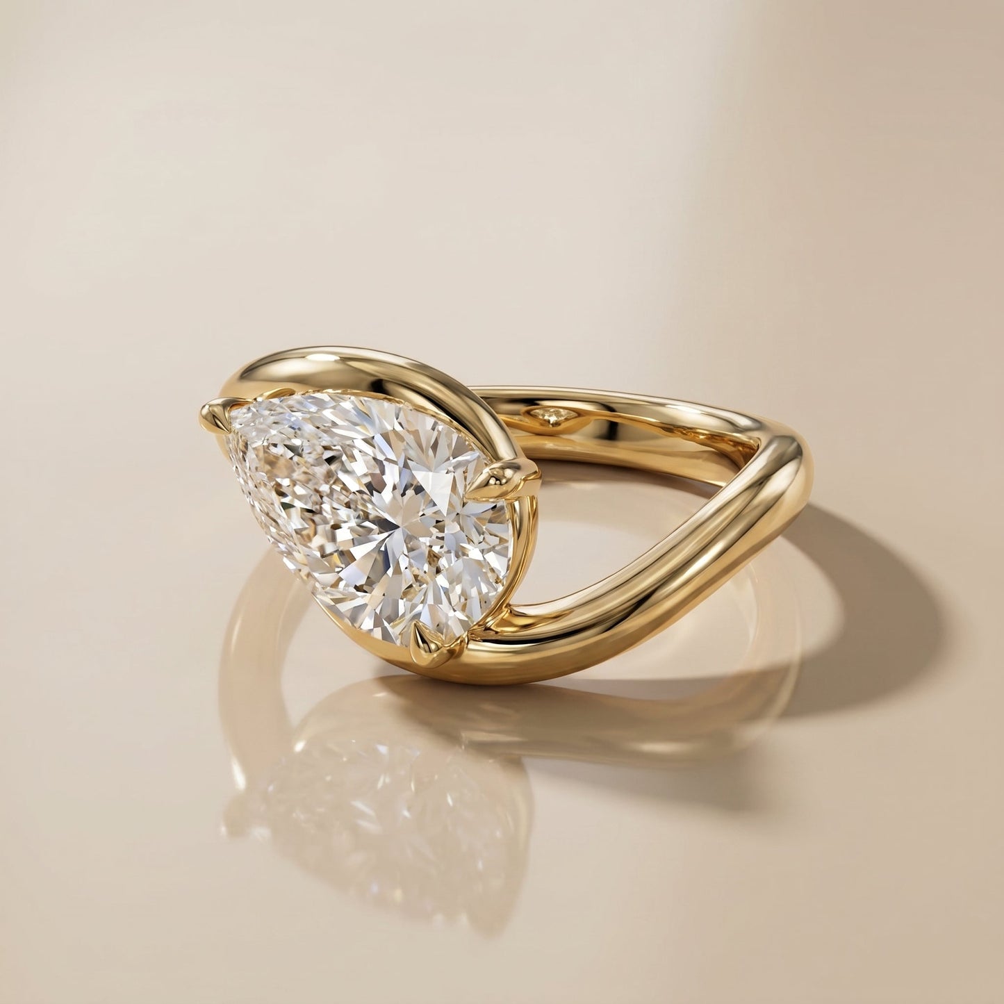 Oval Solitaire Engagement Ring – 2 CT Lab Grown Diamond