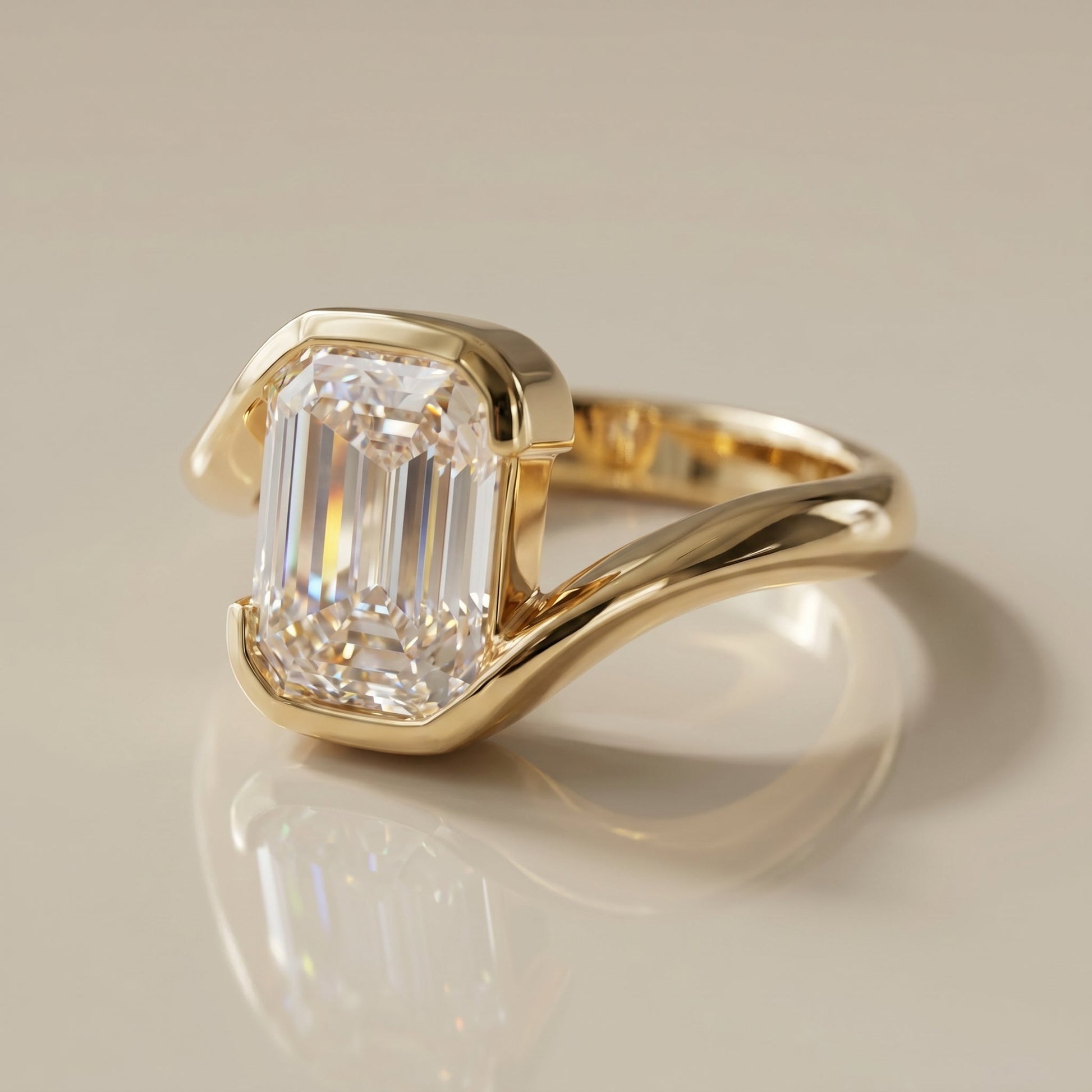 Oval Solitaire Engagement Ring – 2 CT Moissanite Diamond