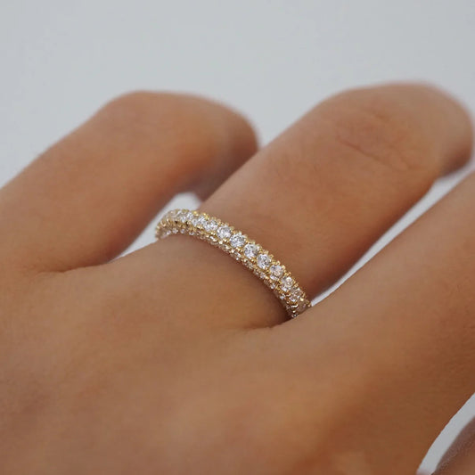 1.08 TCW Round Twisted Moissanite Wedding Band