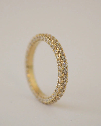 1.08 TCW Round Twisted Moissanite Wedding Band