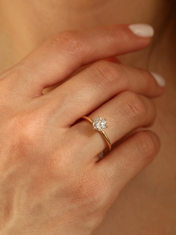 Marquise Cut Cluster Styled Lab Grown Diamond Engagement Ring