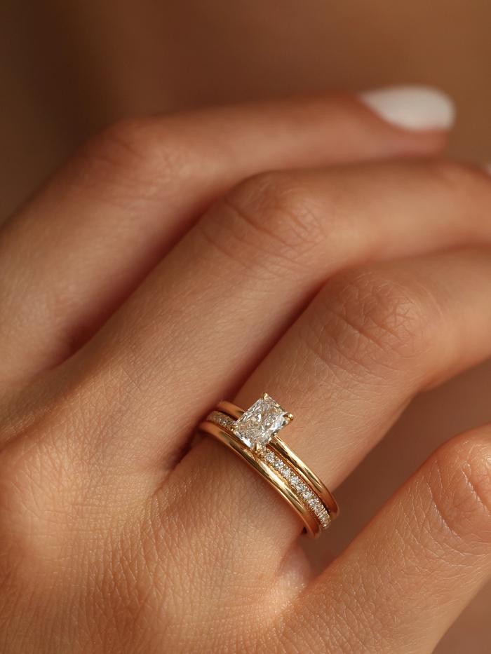 Marquise Cut Cluster Styled Lab Grown Diamond Engagement Ring
