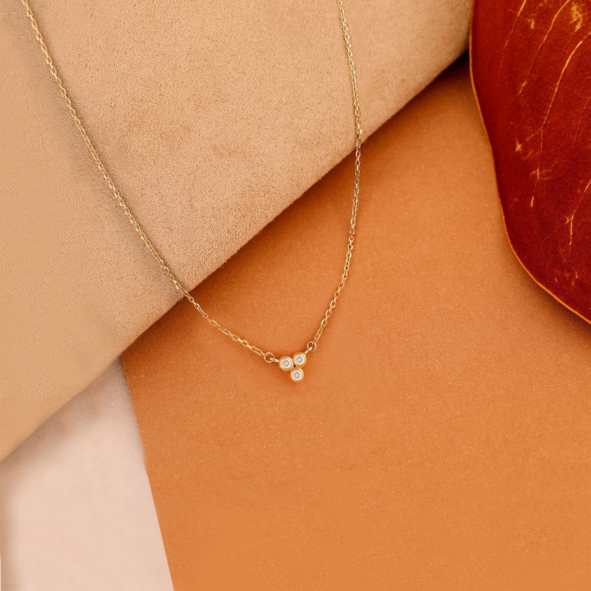 1.0 CT Round Bezel Solitaire Lab Grown Diamond Necklace
