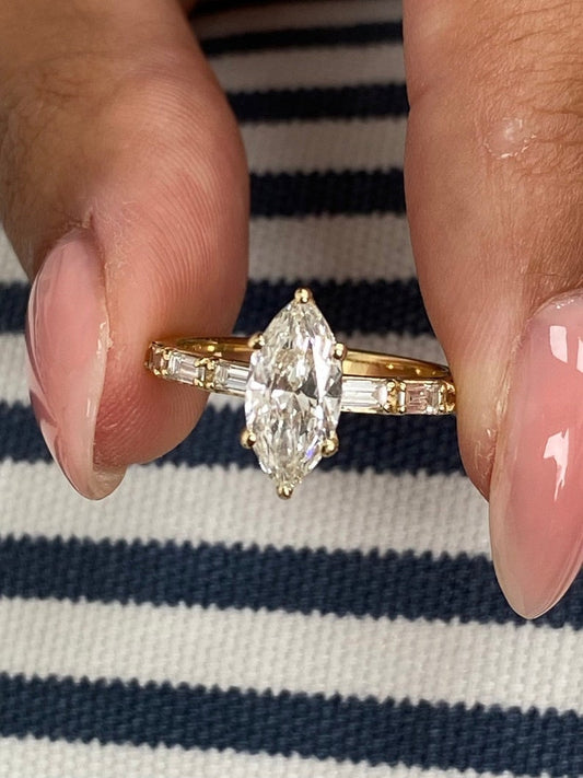 Stunning 2.0 CT Round Moissanite Engagement Ring with Dainty Pave Design 1