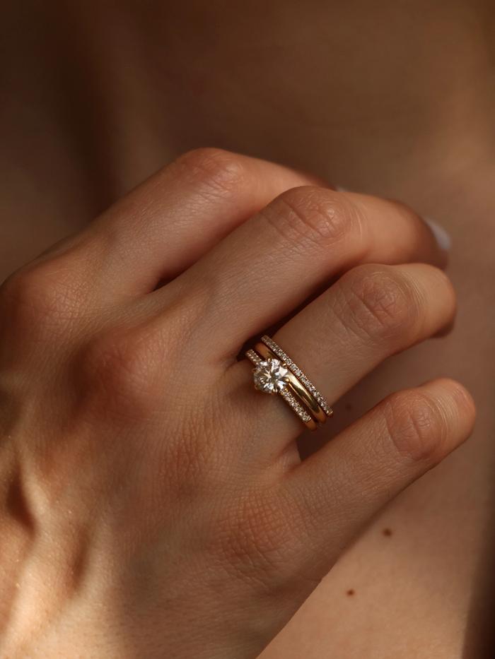 Marquise Cut Cluster Styled Lab Grown Diamond Engagement Ring