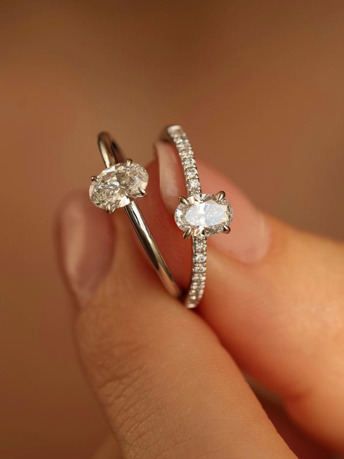 Marquise Cut Cluster Styled Lab Grown Diamond Engagement Ring