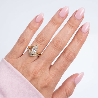 1.0 CT Round Solitaire Moissanite Diamond Bridal Ring Set