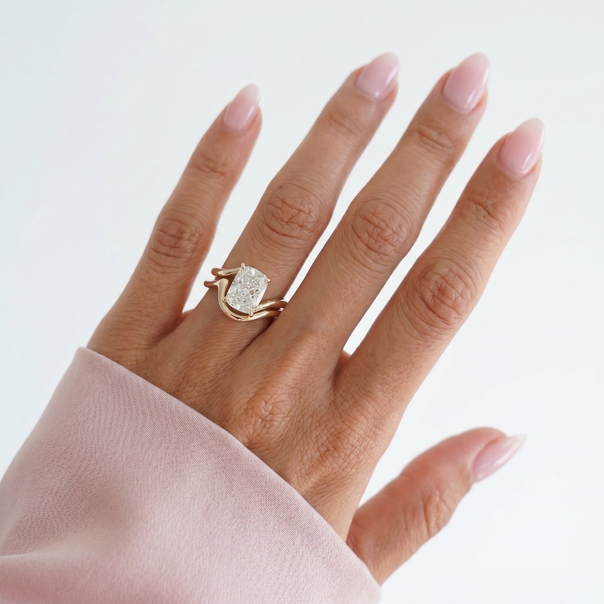 1.0 CT Round Solitaire Moissanite Diamond Bridal Ring Set