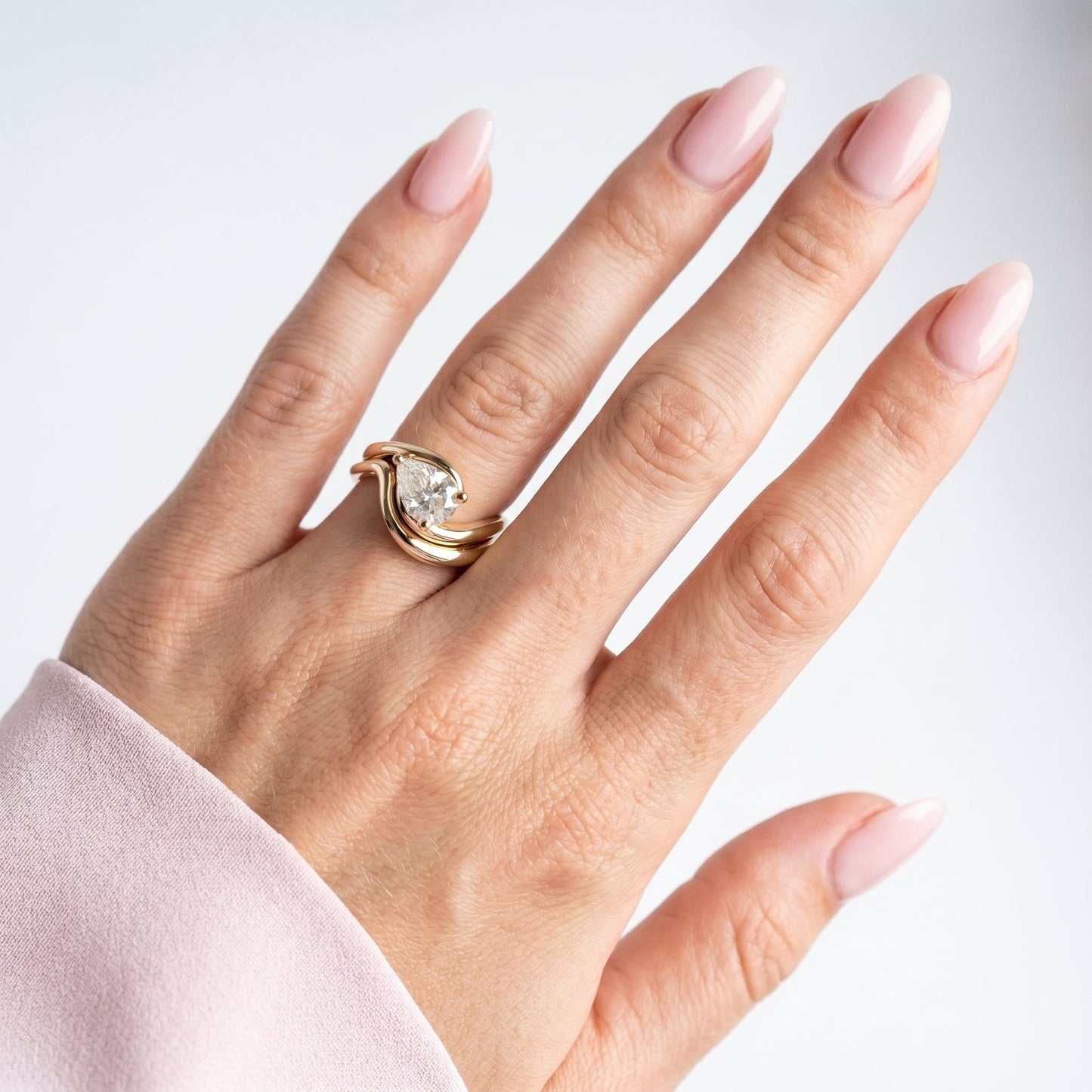 1.0 CT Round Solitaire Moissanite Diamond Bridal Ring Set