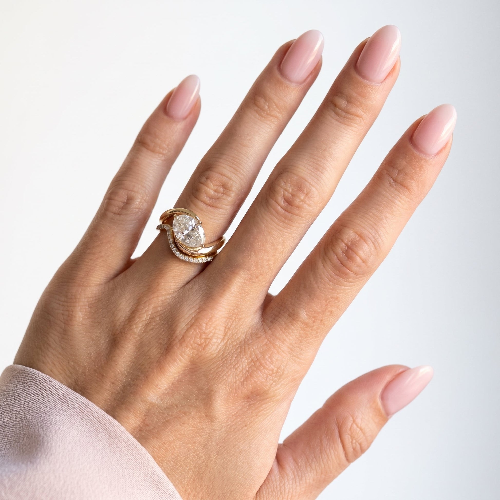 1.0 CT Round Solitaire Moissanite Diamond Bridal Ring Set