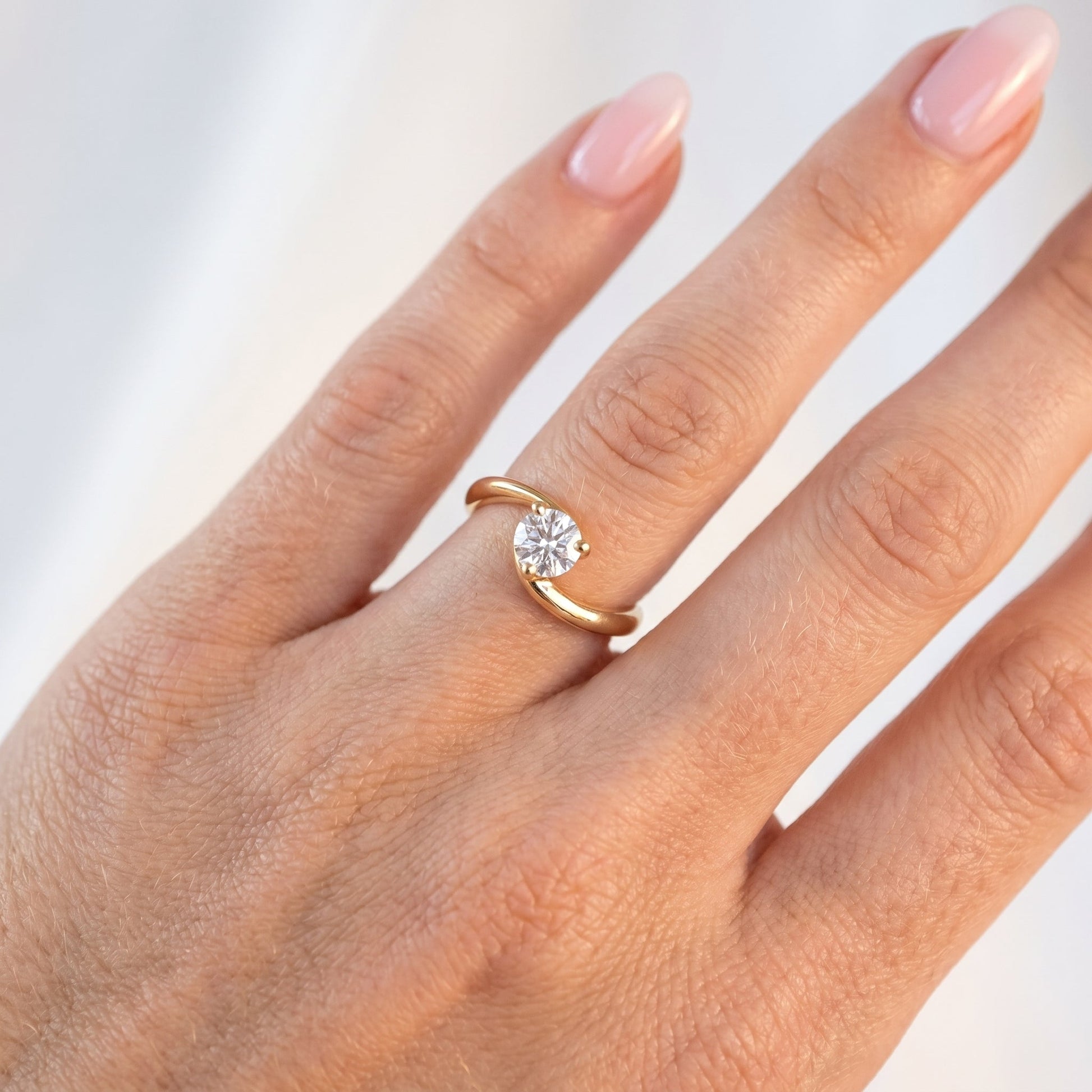 Oval Solitaire Engagement Ring – 2 CT Moissanite Diamond