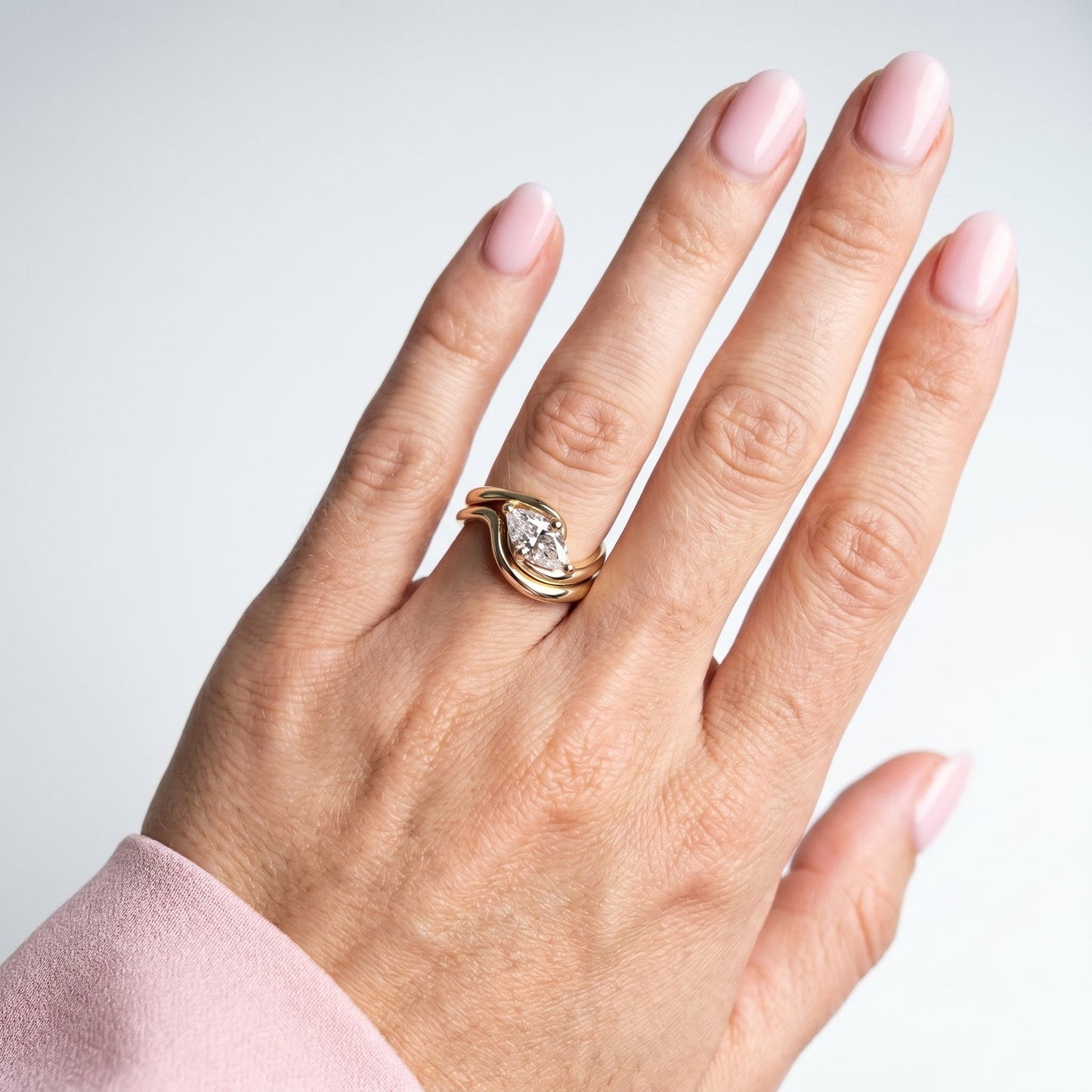 1.0 CT Round Solitaire Moissanite Diamond Bridal Ring Set