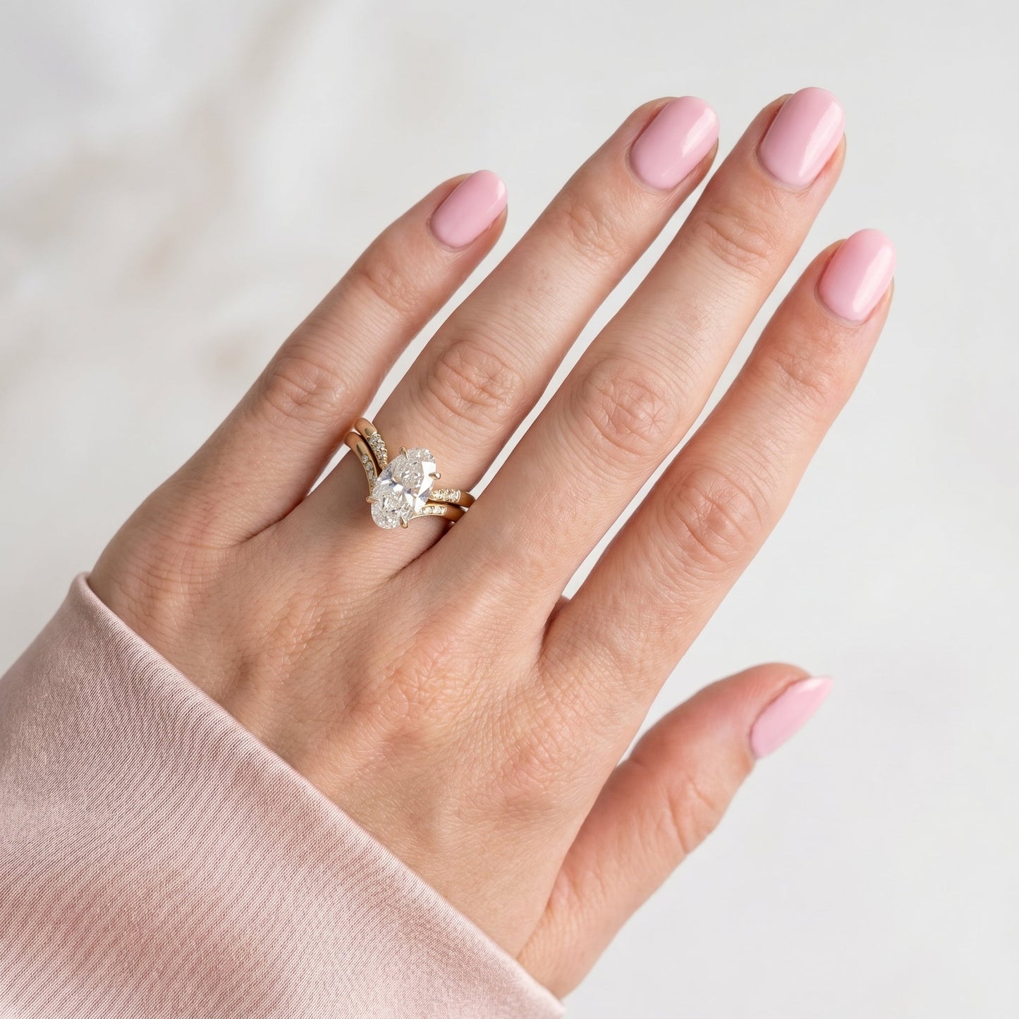 1.0 CT Round Solitaire Moissanite Diamond Bridal Ring Set