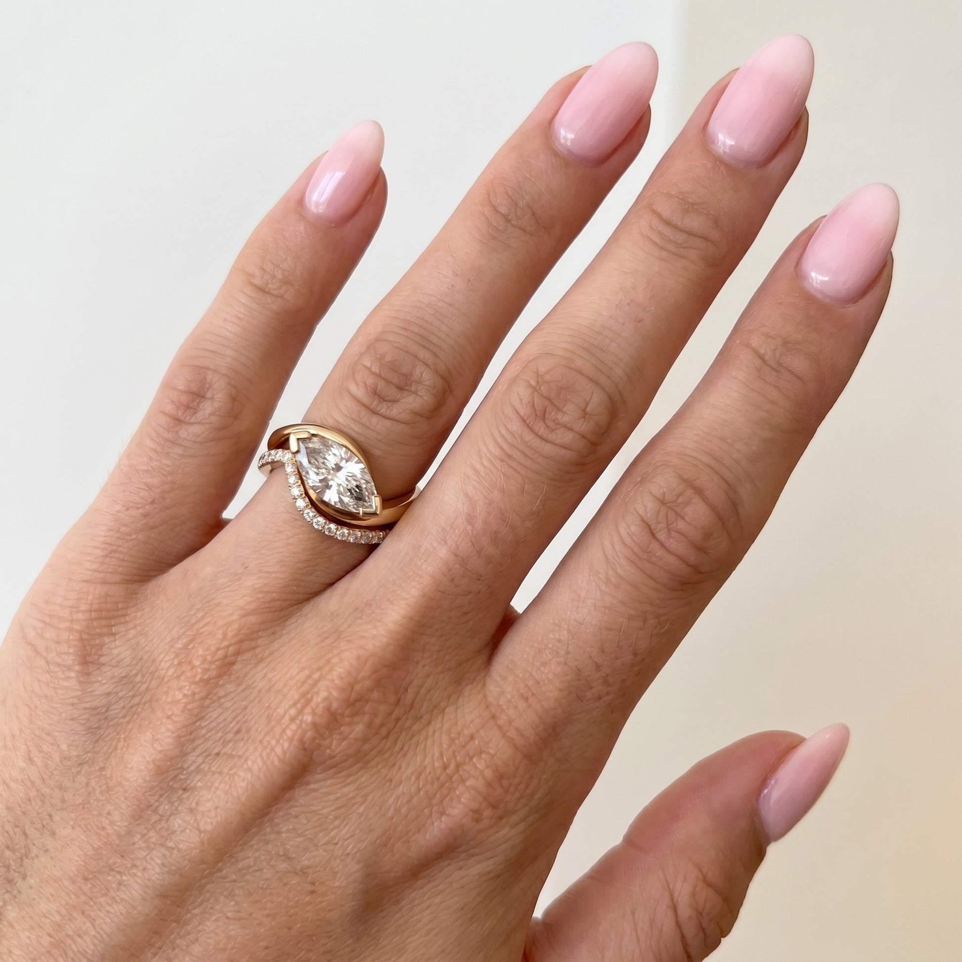 1.0 CT Round Solitaire Moissanite Diamond Bridal Ring Set