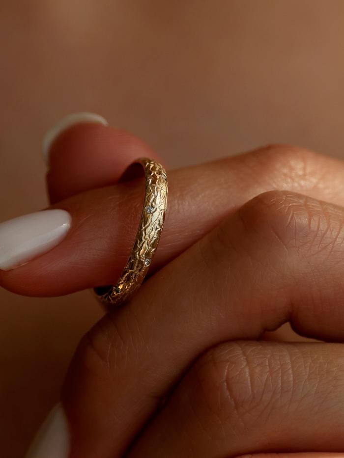 Marquise Cut Cluster Styled Lab Grown Wedding Band