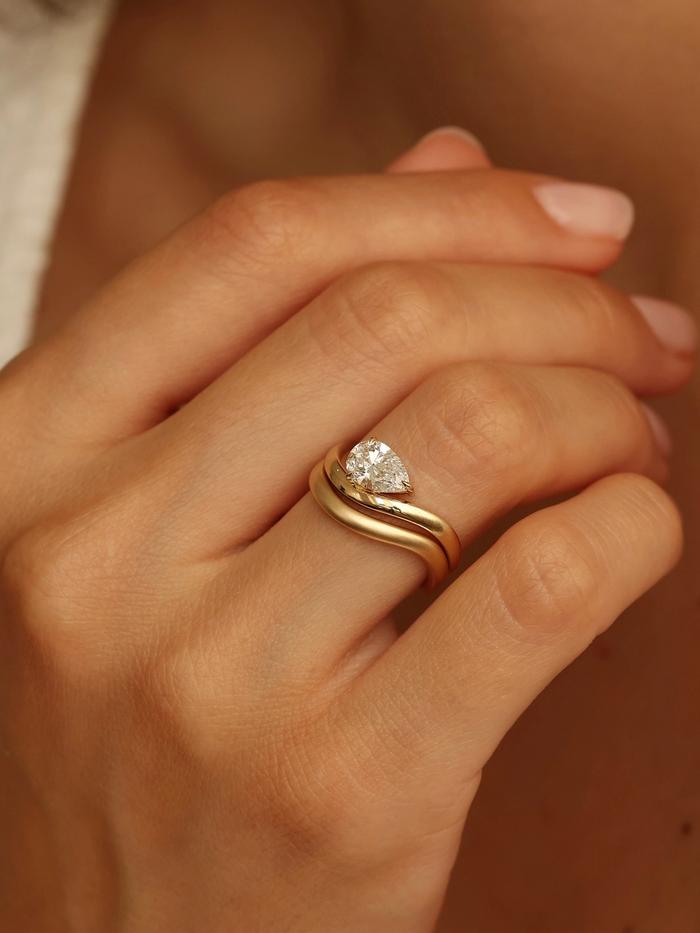 Marquise Cut Cluster Styled Lab Grown Diamond Engagement Ring