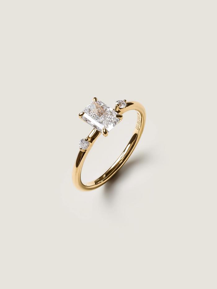 Marquise Cut Cluster Styled Lab Grown Diamond Engagement Ring